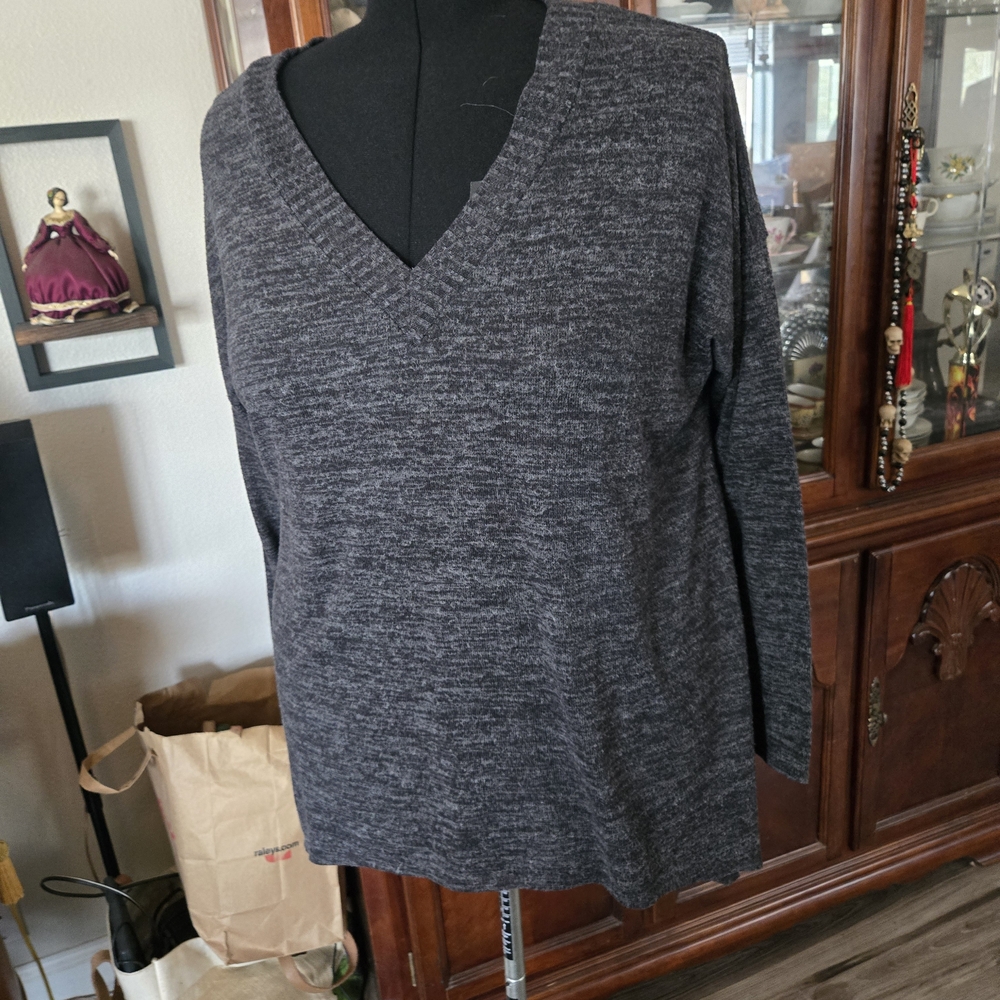 Torrid Charcoal V-Neck Sweater